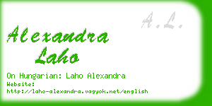 alexandra laho business card